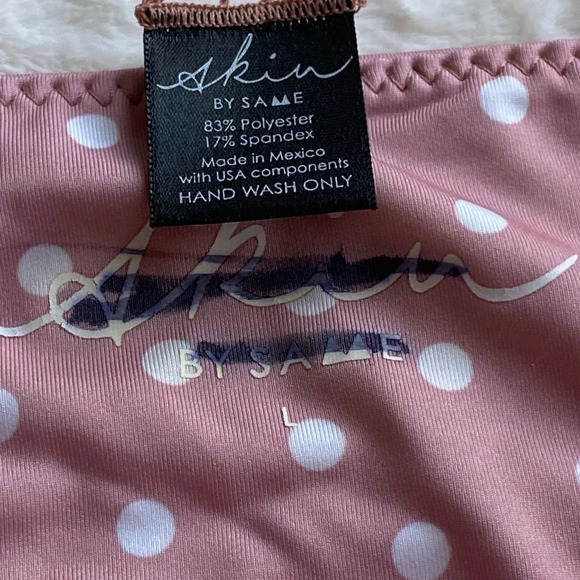 New! Skin by same pale pink white polka dot bikini bottom 2867 - Picture 7 of 9